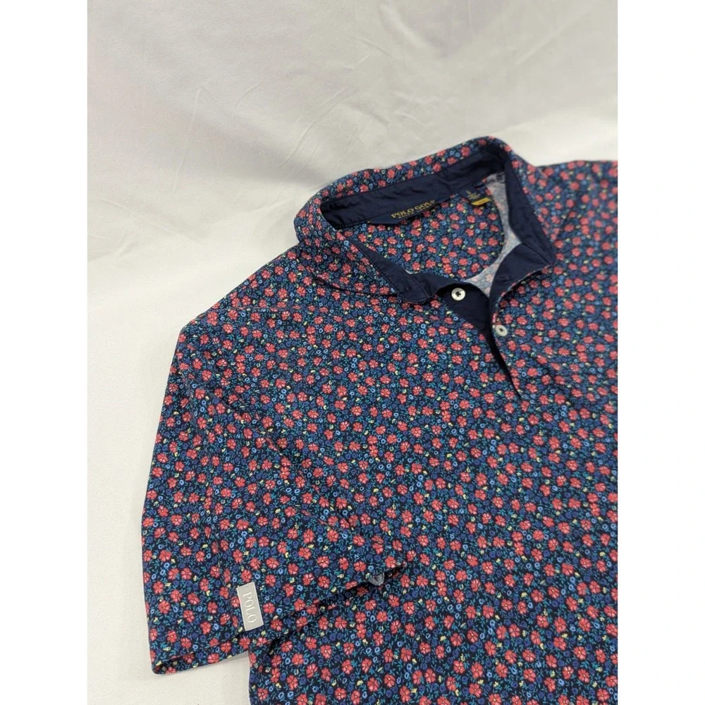 Polo Golf Ralph Lauren Floral Shirt Mens  Casual Preppy Oklahoma City Golf Large